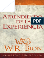 Bion, Wilfred. Aprendiendo de La Experiencia