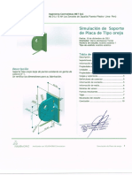 Simulación de Soporte de Placa de Tipo Oreja para Izaje DeHoja de Porton