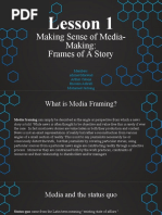 Lesson 1 - Making Sense of Media-Making - Frames of A Story