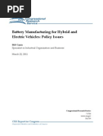 Download Battery Manufacturing for Hybrid and Electric Vehicles - Policy Issues by Chuck Achberger SN54729996 doc pdf