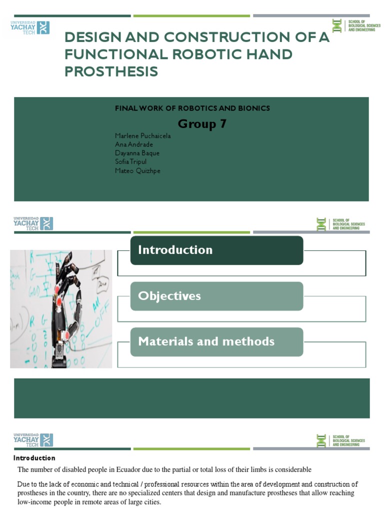 Design and Construction of A Functional Robotic Hand 7 Group | PDF ...