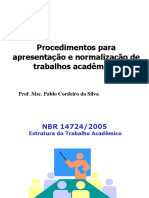 Procedimentos para apresentação de trabalhos acadêmicos