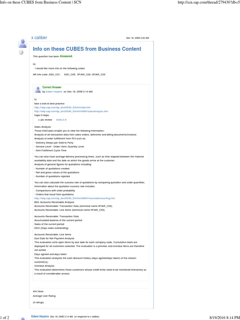 Infocubes and Data Sources Required To Generate.. | PDF | Data | Economies