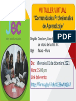 1 - Banner - Taller de Comunidades de Aprendizaje - Ugel Talara - Piura