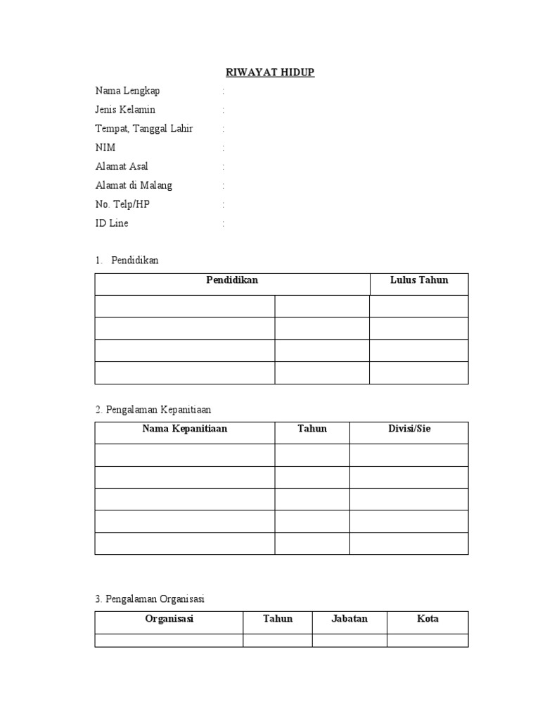 Form Panitia DC | PDF