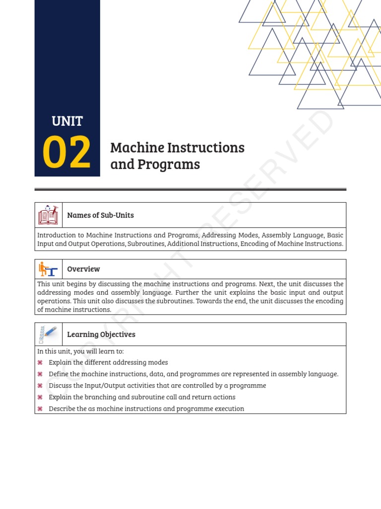 Reserved: Machine Instructions and Programs | PDF | Assembly Language ...