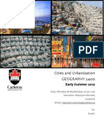 GEOG 2400 Cities and Urbanization Syllabus
