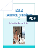 Role AS en Chirurgie Orthopedique Preparation Et Retour de Bloc