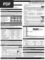 Tile Adhesive Original Technical Data Sheet 2020