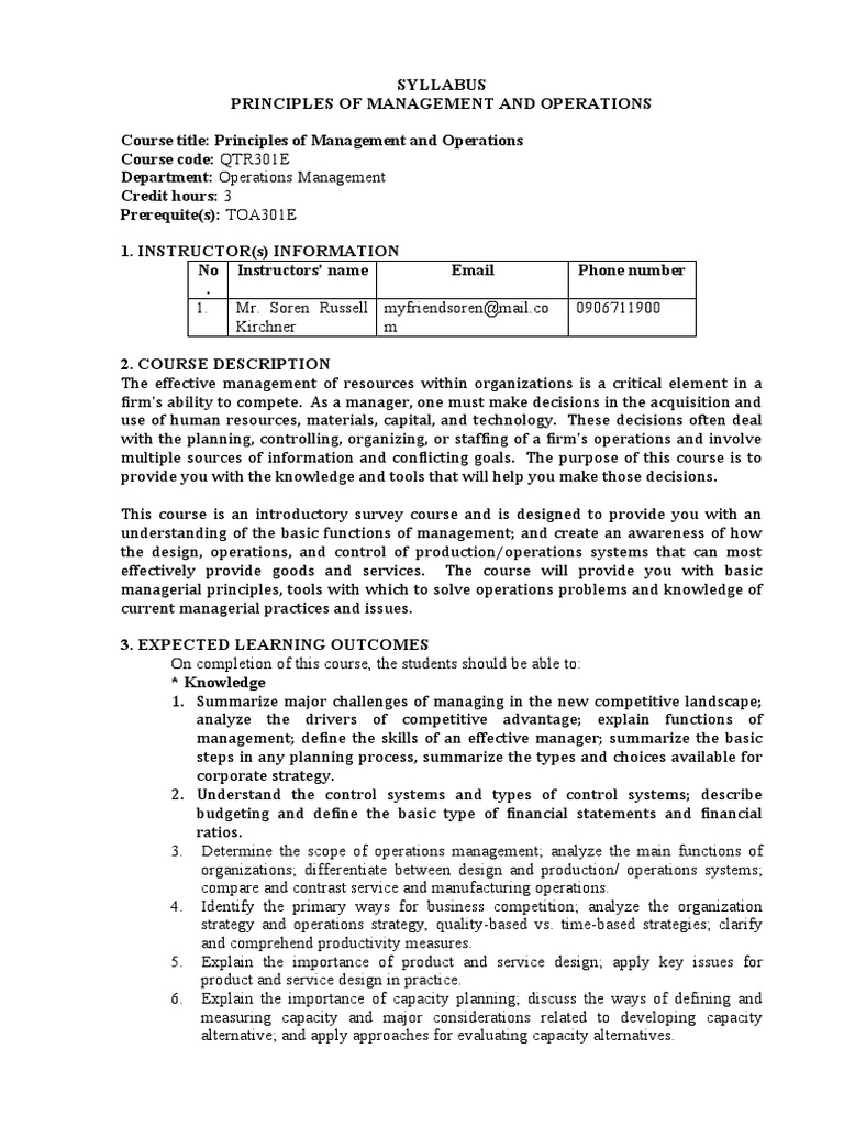 Principles of Operation and Managementfinal | PDF | Lecture ...
