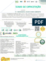 Certificado MODELO - NR12 e NR11 - MAQUINAS E EQUIPAMENTOS - Plataforma Elevatória
