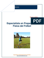 Especialista en Preparación Física Del Fútbol. On Line