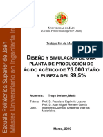 Diseño y Simulación de Planta Productora de Ácido Acético