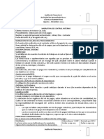 Auditoría financiera I - Narrativa de control interno sobre rol de pagos