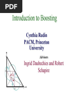 Introduction To Boosting: Cynthia Rudin PACM, Princeton University