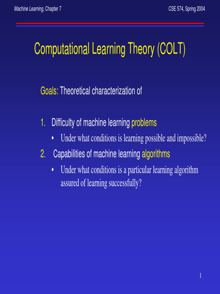 Machine Learning Chapter 7 Explains PAC Learnability | PDF | Machine ...