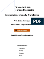 ECE 468 / CS 519: Digital Image Processing Interpolation, Intensity Transforms
