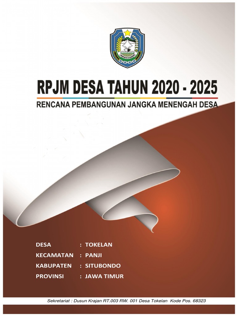 RPJM Desa Tokelan 2020-2025 | PDF | Griya & Taman