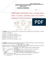 1º Lista de Exercícios - Equilibrio 2021-2