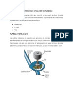 Clasificación Y Operación de Turbinas