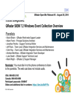 Qradar Siem 7.2 Windows Event Collection Overview: Panelists