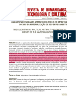 O ALGORITMO ENQUANTO ARTEFATO POLÍTICO E OS IMPACTOS SOCIAIS DA MATERIALIZAÇÃO DE SEU ENVIESAMENTO