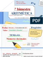 IVB - SESIÓN 03 -  Números decimales