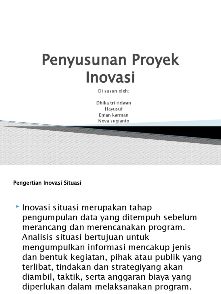 Panduan Inovasi Situasi dan SWOT | PDF