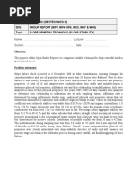 Cours E BFC 34402 (Geotechnics Ii) 20% Group Report (Wp1, Wp4 Wp6, Wk3, Wk7 & Wk8) Topic Slope Remedialtechnique (Slope Stability)