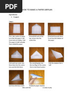 Arrowhead Paper Airplane Folding Guide | PDF