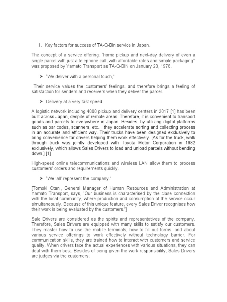Case Assignment For Logistics | PDF | Sales | Delivery (Commerce)