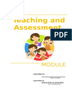 Teaching and Assessment of The: Submitted by