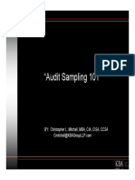 "Audit Sampling 101": BY: Christopher L. Mitchell, MBA, CIA, CISA, CCSA