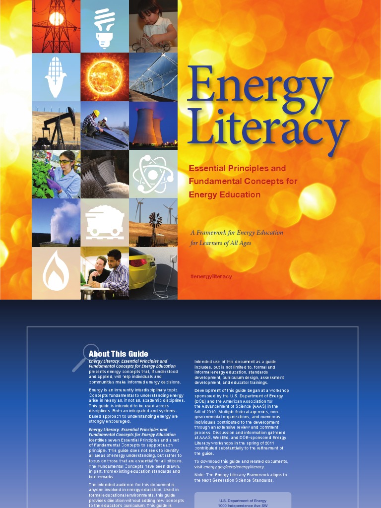 Energy Literacy Pdf Earth Electricity Generation