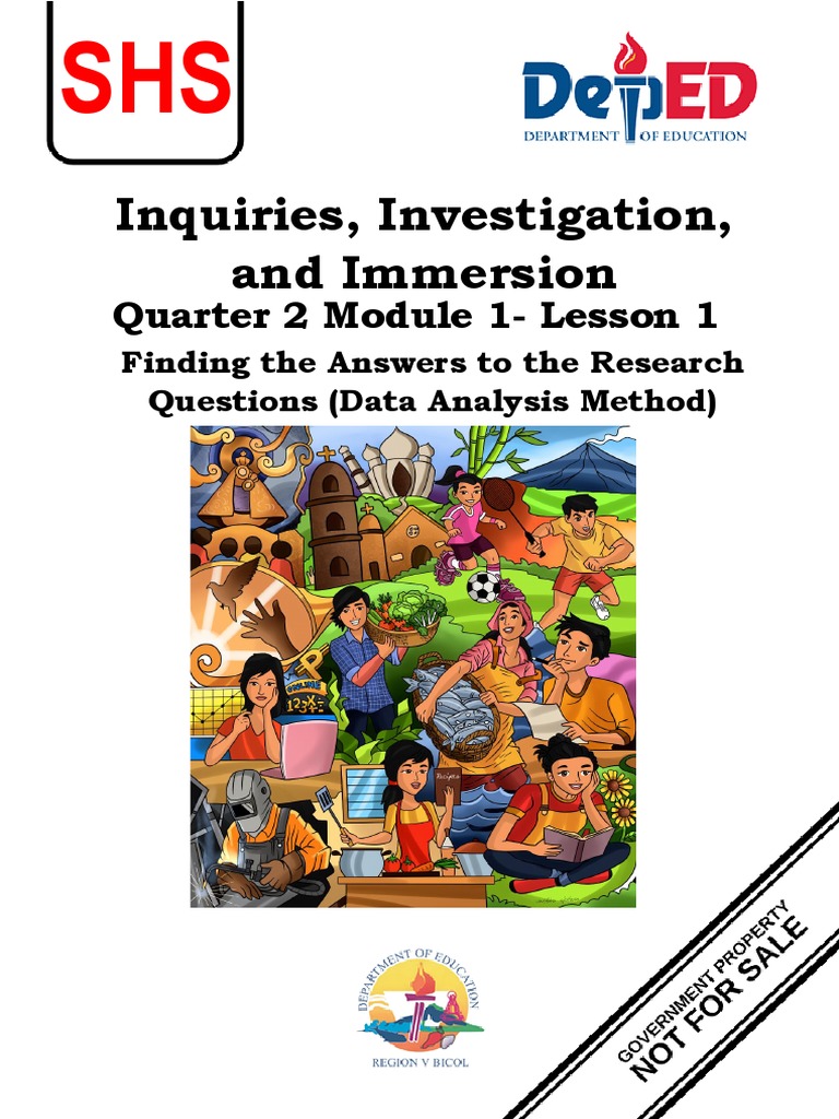 Inquiries, Investigation, and Immersion: Quarter 2 Module 1-Lesson 1 ...