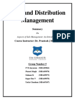 Sales and Distribution Management: On Aspects of Sale Management: An Introduction