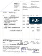 Tax Invoice for Mechanical Testing Services