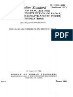 Code of Practice For Design and Construction of Radar Antenna, Microwave and TV Tower Foundations