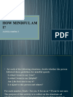 How Mindful Am I?: Activity Number 3