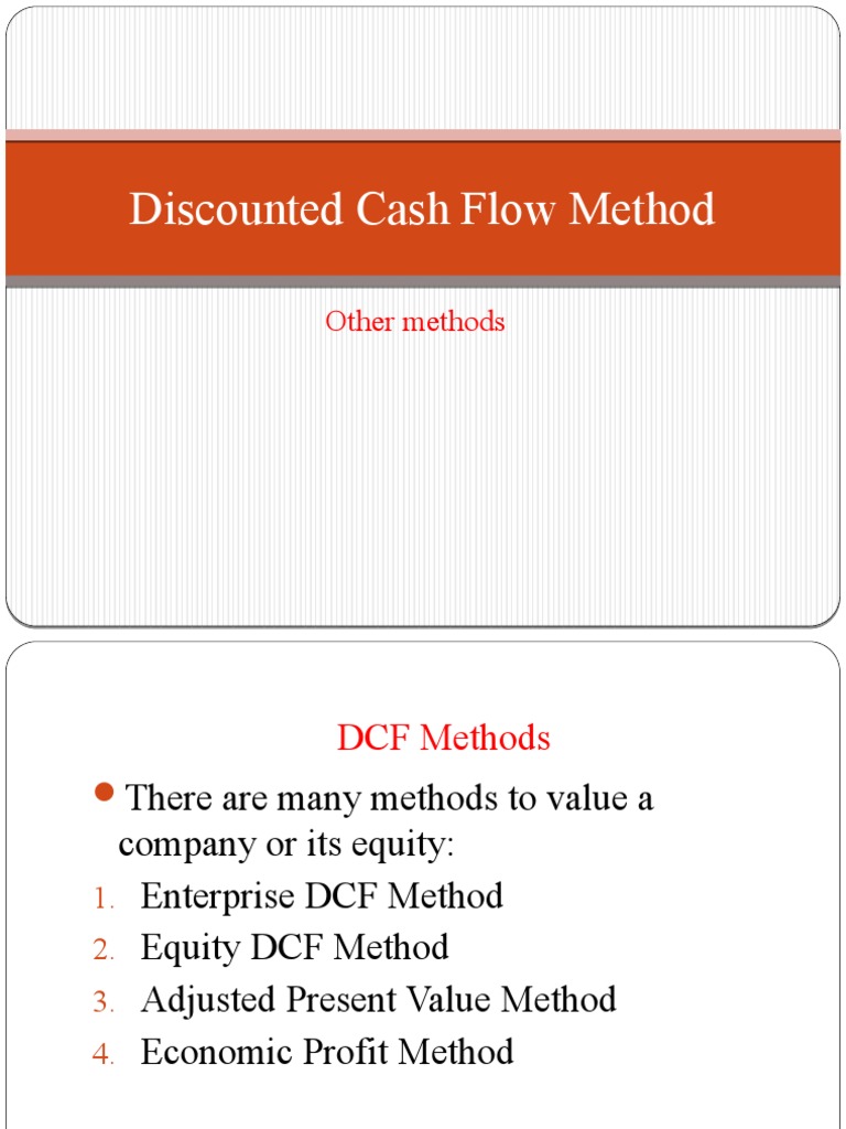 Company Valuation Methods Overview | PDF | Discounted Cash Flow ...