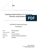 Topology Optimization of A Jet Engine Bracket Using Solidworks
