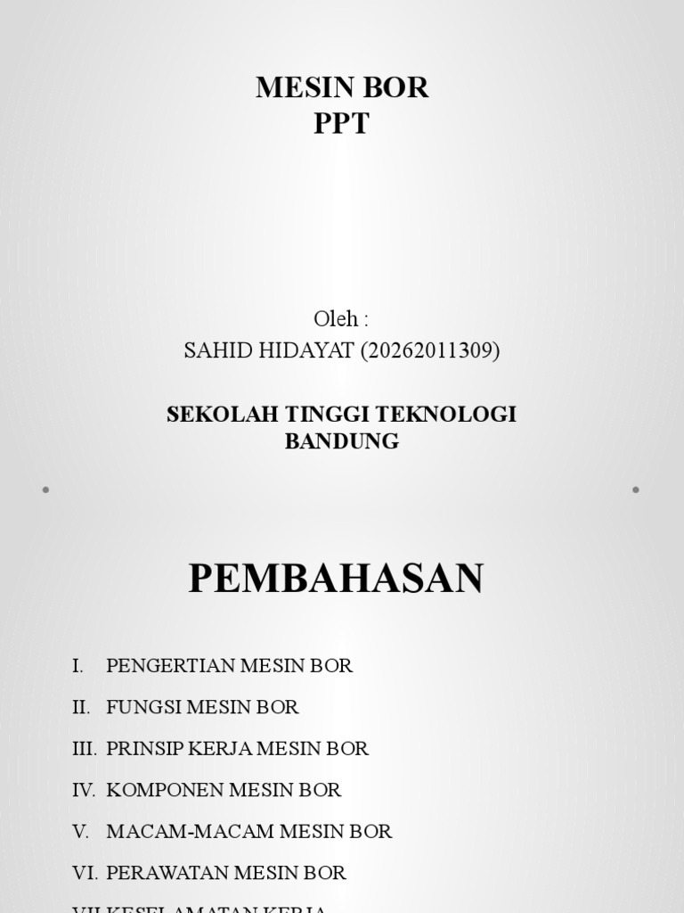 Mesin Bor Pdf