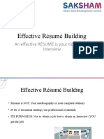 Effective Resume Building