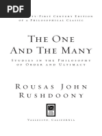 Download The One and the Many Studies in the Philosophy of Order and Ultimacy by Chalcedon Foundation SN54737720 doc pdf