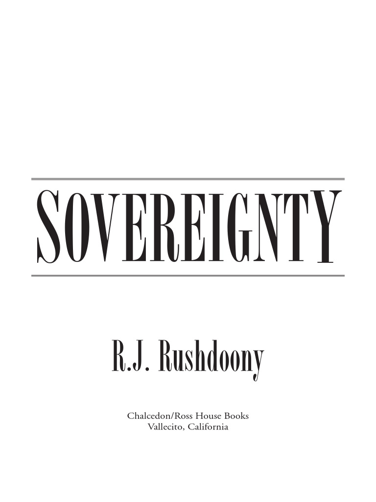 Sovereignty | Sovereignty | Sovereign State