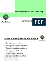 Fundamental Mathematics For Computing