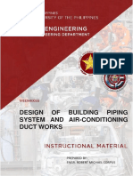 Design of Building Piping System and Air Conditioning Duct Works