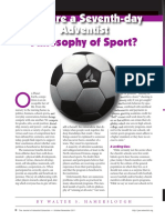 Philosophy of Sport?: Is There A Seventh-Day Adventist