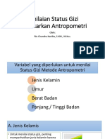 Penilaian Status Gizi Berdasarkan Antropometri