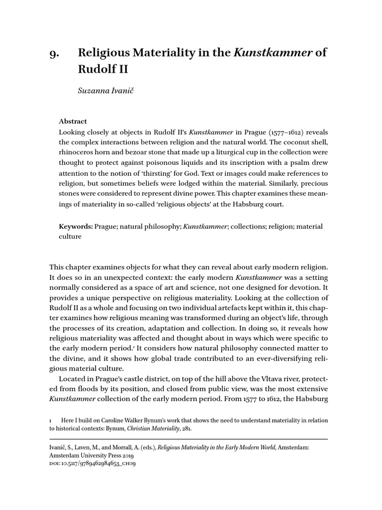 Suzanna Ivanič Kunstkammer Collection of The Early Modern Period. From